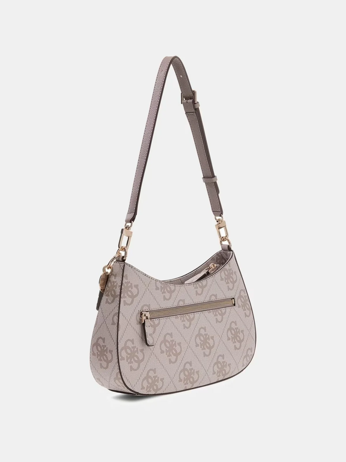 GUESS Borsa Donna NOELLE II TOP ZIP SHOULDER BAG HWSO96 72180 DKO DARK TAUPE LOGO - Image 4