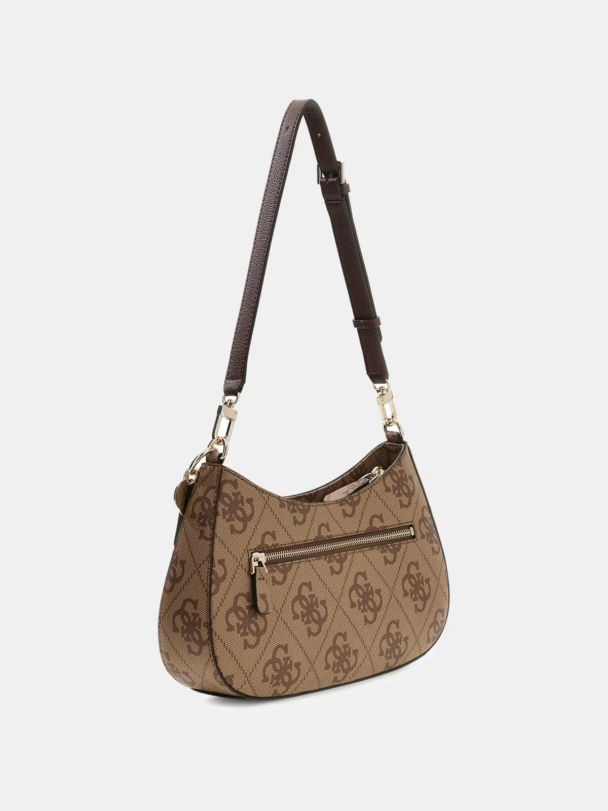 GUESS Borsa Donna NOELLE II TOP ZIP SHOULDER BAG HWSO96 72180 LGW LATTE LOGO/BROWN - Image 2