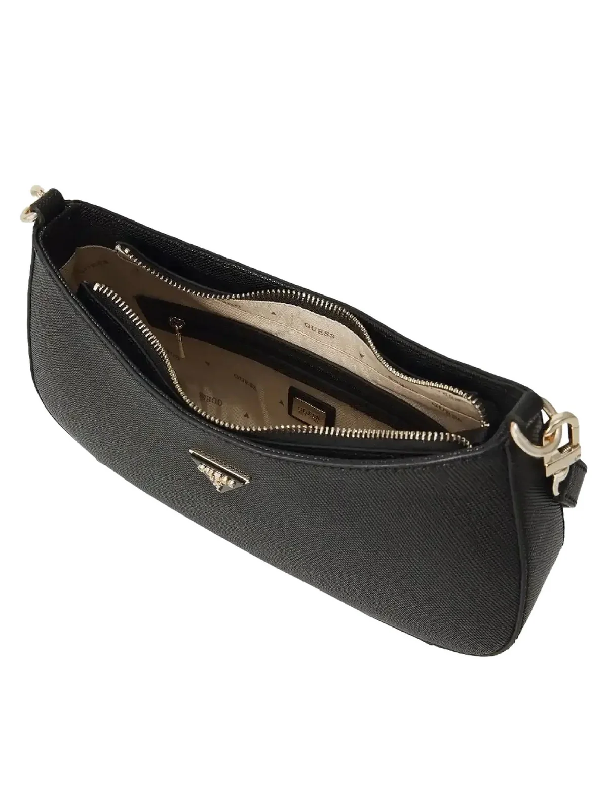 GUESS Borsa Donna NOELLE II TOP ZIP SHOULDER BAG HWZG96 72180 BLA BLACK - Image 3
