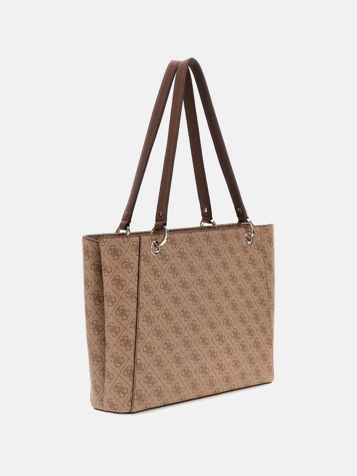 GUESS Borsa Donna NOELLE II TOTE HWBG96 72250 LGW LATTE LOGO/BROWN - Image 3