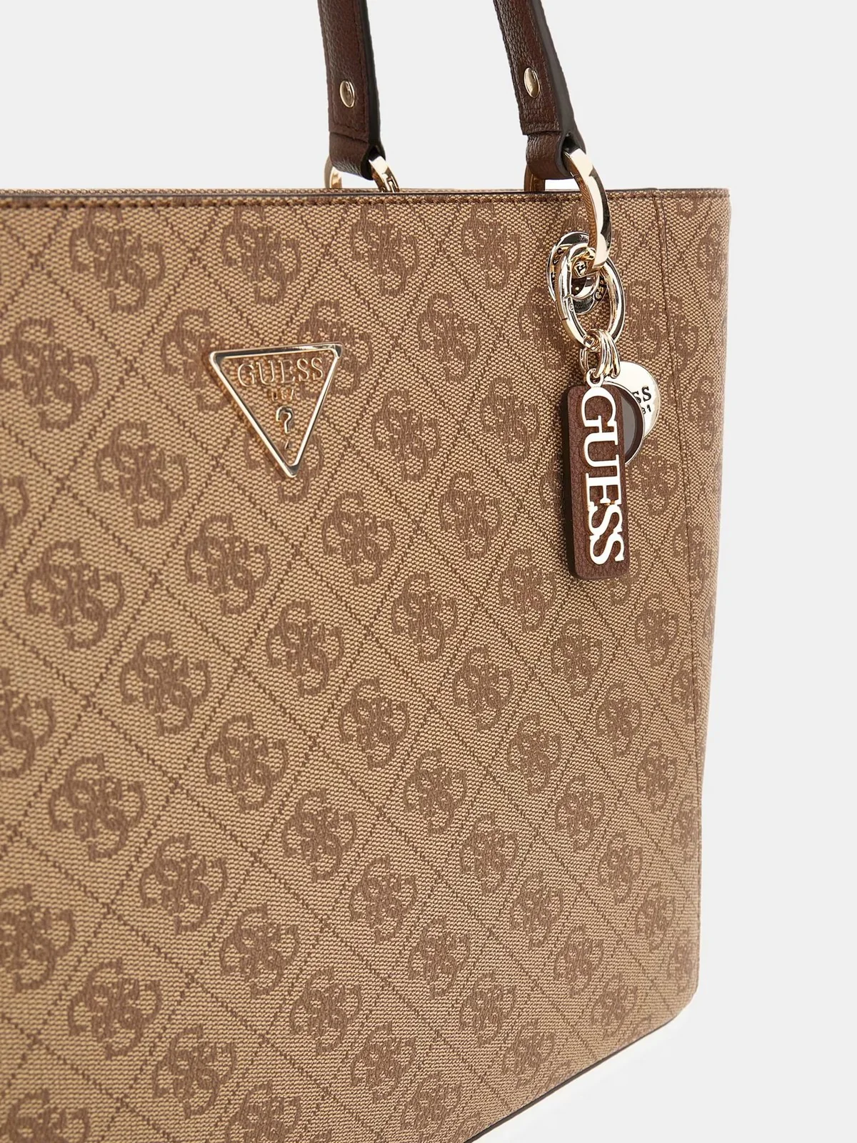 GUESS Borsa Donna NOELLE II TOTE HWBG96 72250 LGW LATTE LOGO/BROWN - Image 5