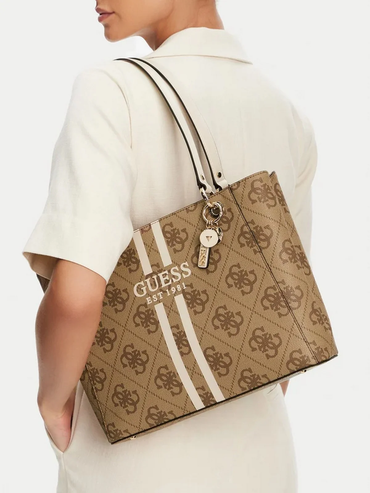 GUESS Borsa Donna NOELLE II TOTE HWOS96 72250 LTL LATTE LOGO - Image 2