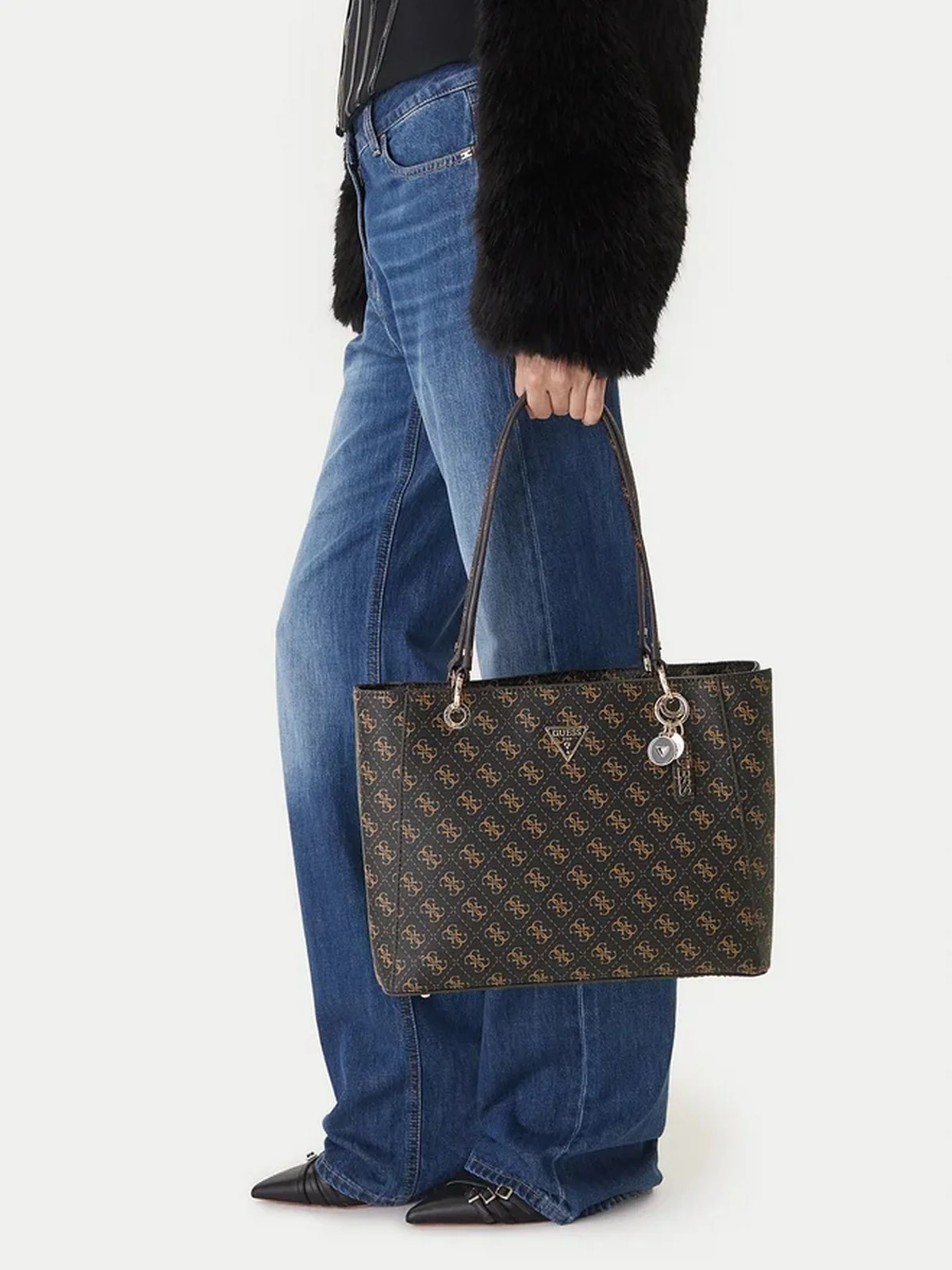 GUESS Borsa Donna NOELLE II TOTE HWQG96 72250 BNL BROWN LOGO - Image 6