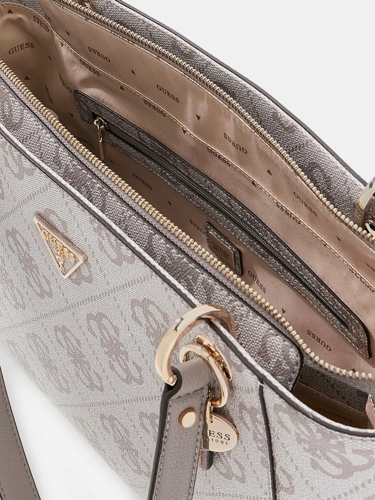 GUESS Borsa Donna NOELLE II TOTE HWSO96 72250 DKO DARK TAUPE LOGO - Image 4
