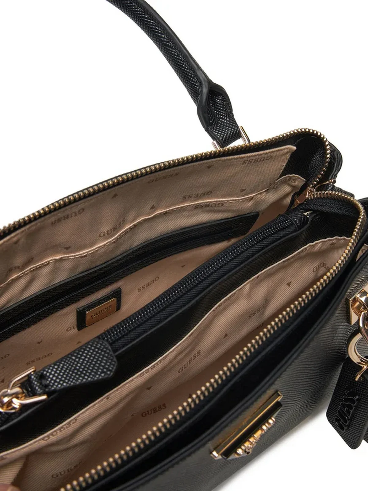 GUESS Borsa Donna NOELLE LUXURY SATCHEL HWZG78 79070 BLA Nero - Image 4