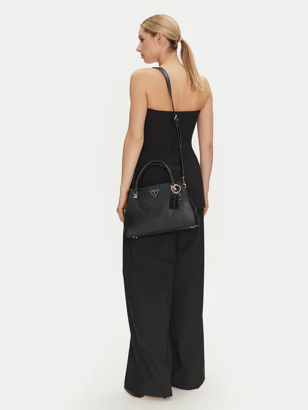 GUESS Borsa Donna NOELLE LUXURY SATCHEL HWZG78 79070 BLA Nero - Image 5