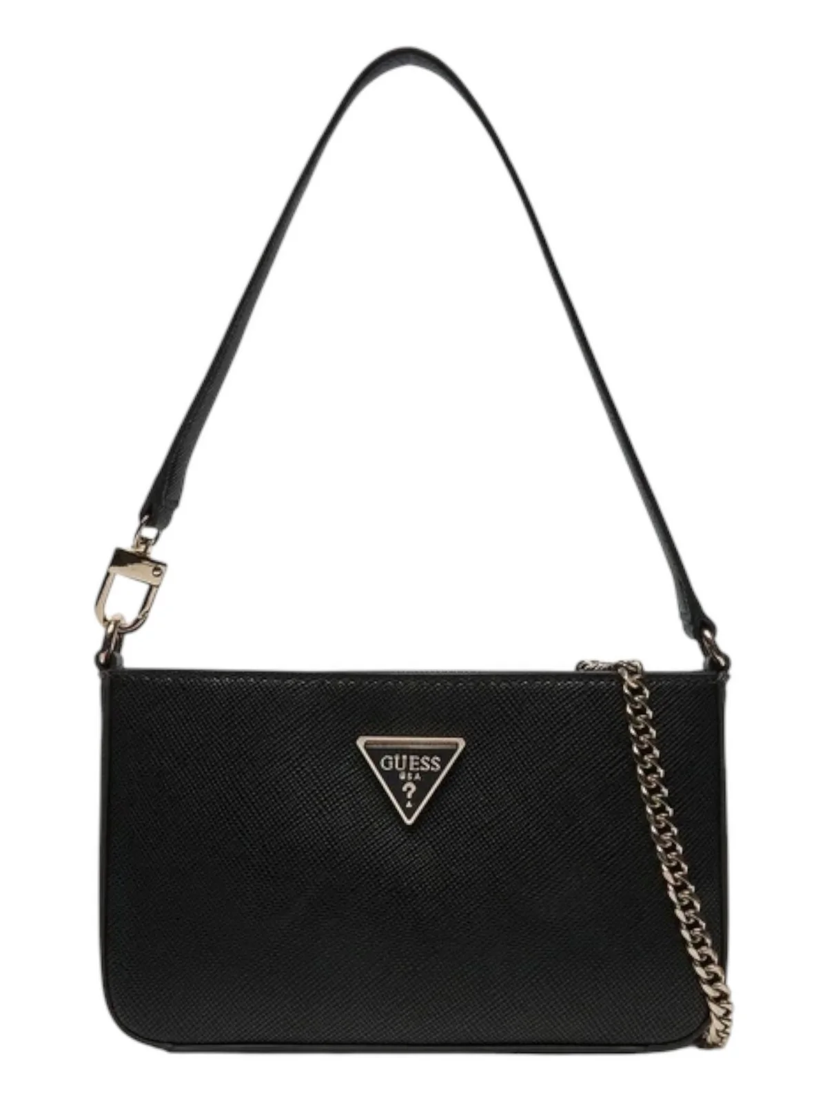 GUESS Borsa Donna NOELLE MINI TOP ZIP SHOULDER HWZG78 79720 BLA Nero