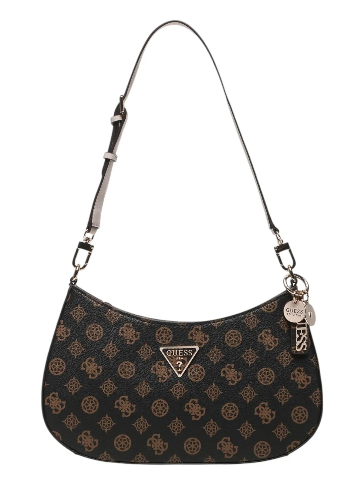 GUESS Borsa Donna NOELLE TOP ZIP SHOULDER BAG HWPZ78 79180 MLO Marrone