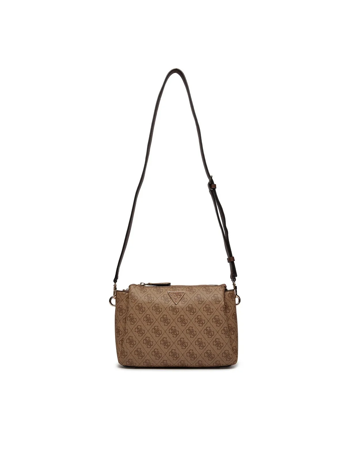 GUESS Borsa Donna NOELLE TRI COMPARTMENT XBODY HWBG78 79120 LGW LATTE LOGO/BROWN - Image 2