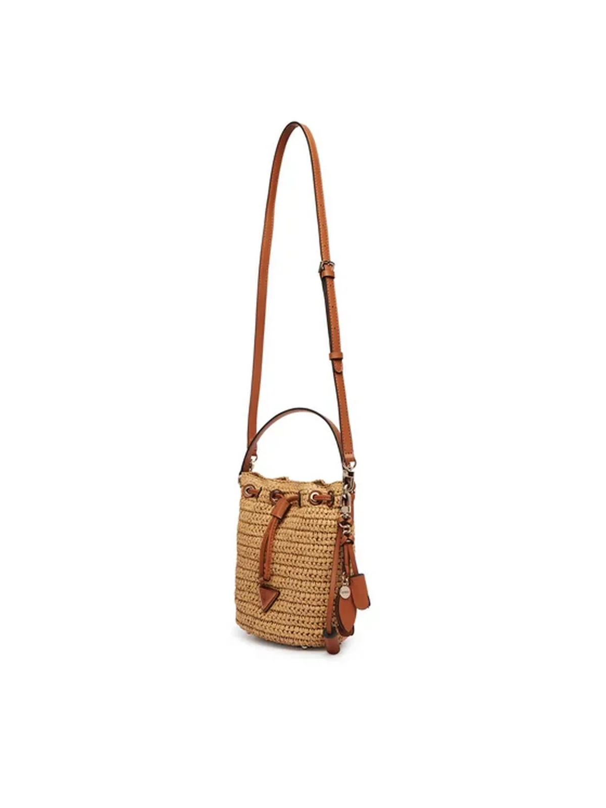 GUESS Borsa Donna OFELIA TOP HANDLE BUCKET HWWG99 23030 NTC NATURAL/COGNAC - Image 4