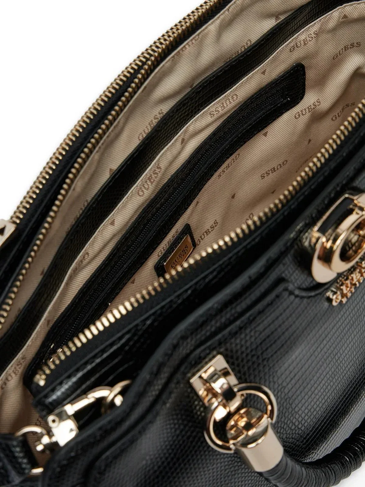 GUESS Borsa Donna ORLINA SOCIETY SATCHEL HWKG95 31060 BLA Nero - Image 4