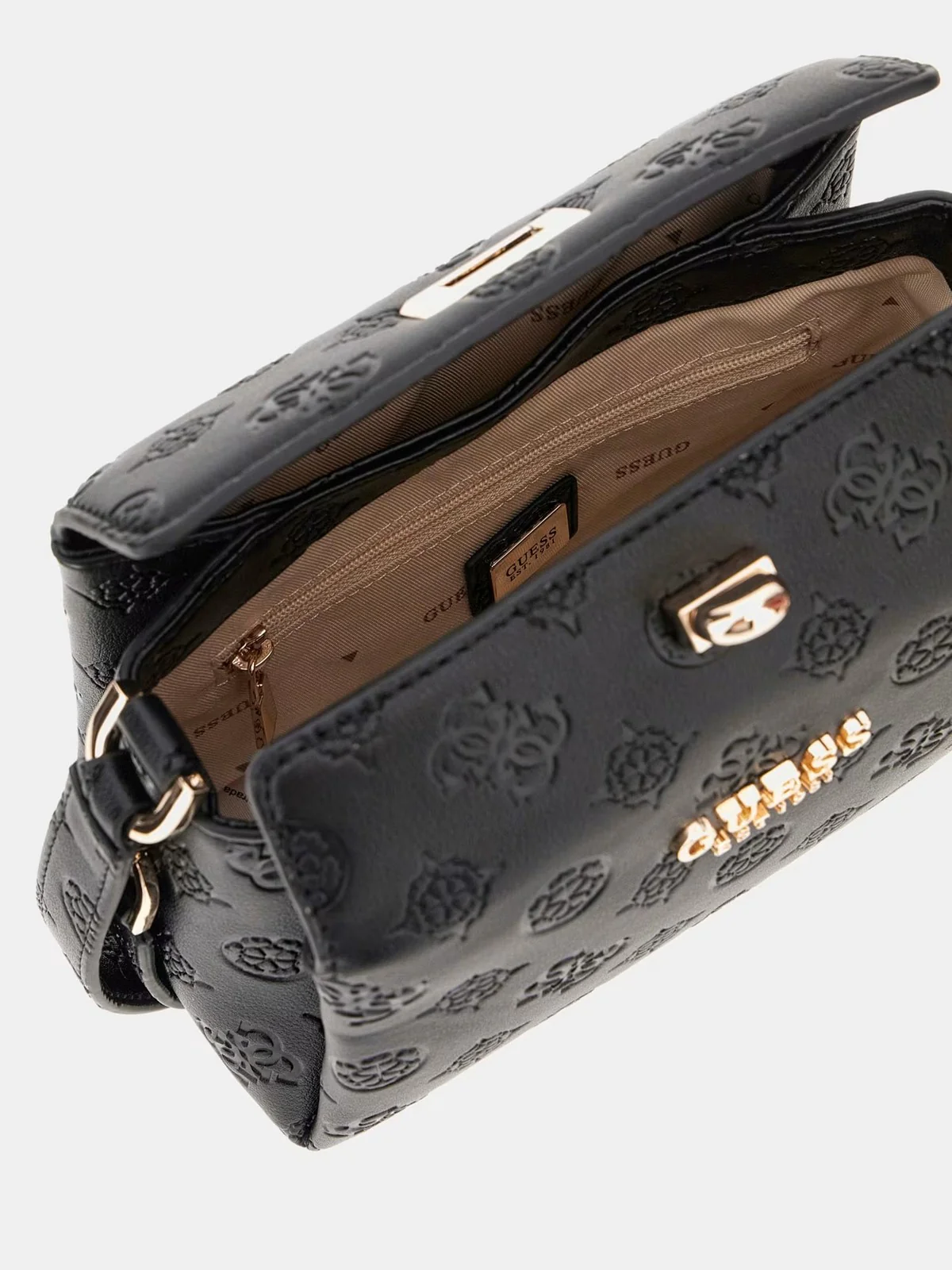 GUESS Borsa Donna PHOEBE MINI CROSSBODY BAG HWPD96 65730 BLO BLACK LOGO - Image 6