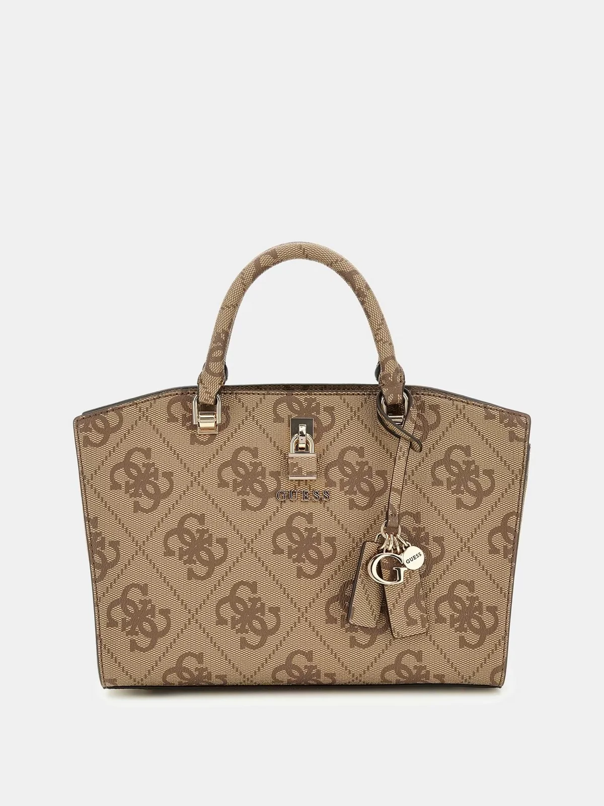 GUESS Borsa Donna QUEENSLAND LUXURY SATCHEL HWOS96 55060 LTL LATTE LOGO - Image 2