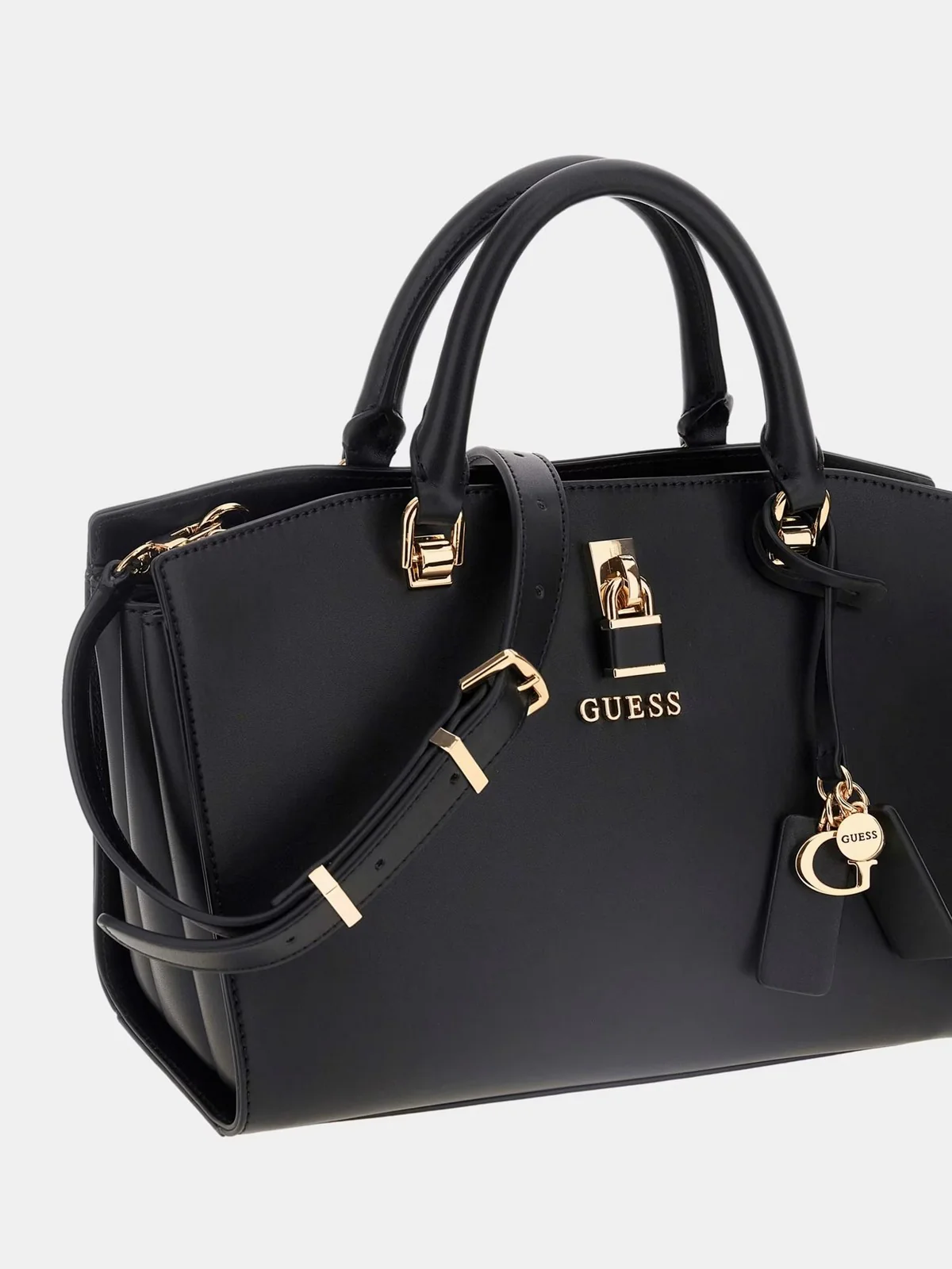 GUESS Borsa Donna QUEENSLAND LUXURY SATCHEL HWVG96 55060 BLA BLACK - Image 6