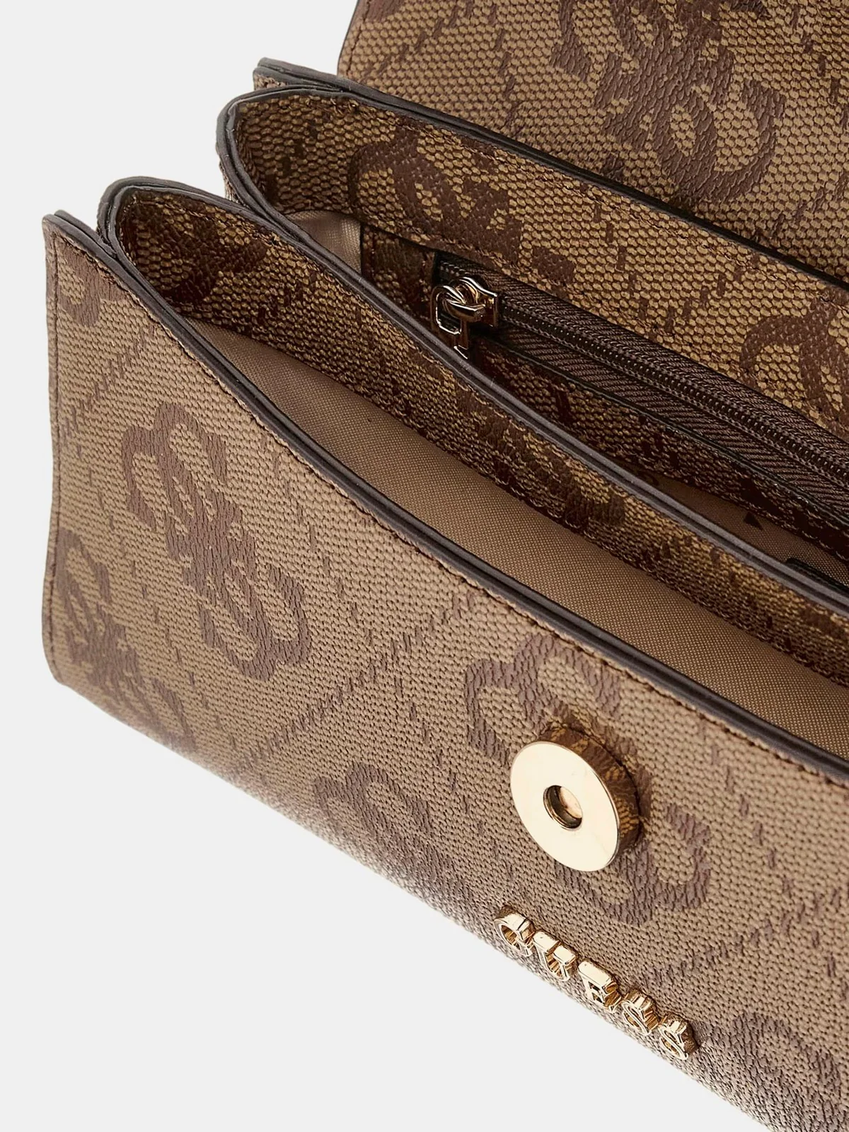 GUESS Borsa Donna QUEENSLAND TOP HANDLE FLAP HWOS96 55200 LTL LATTE LOGO - Image 6