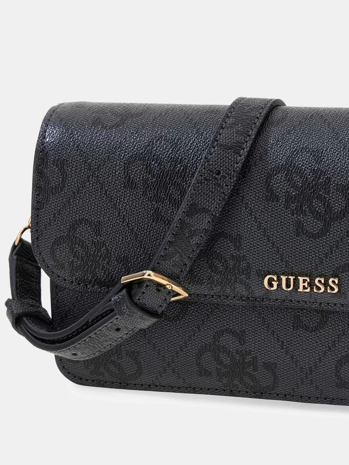 GUESS Borsa Donna SADIE FLAP SHOULDER BAG HWOS81 18190 CLO COAL LOGO - Image 5