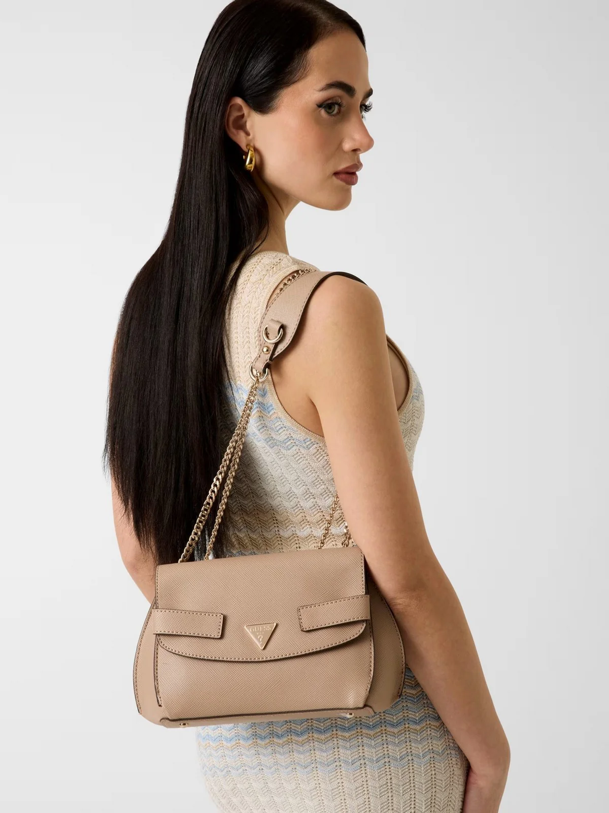 GUESS Borsa Donna SERENOVA CNVRTBLE XBODY FLAP HWZG80 91210 PLC PALE MOCHA - Image 2