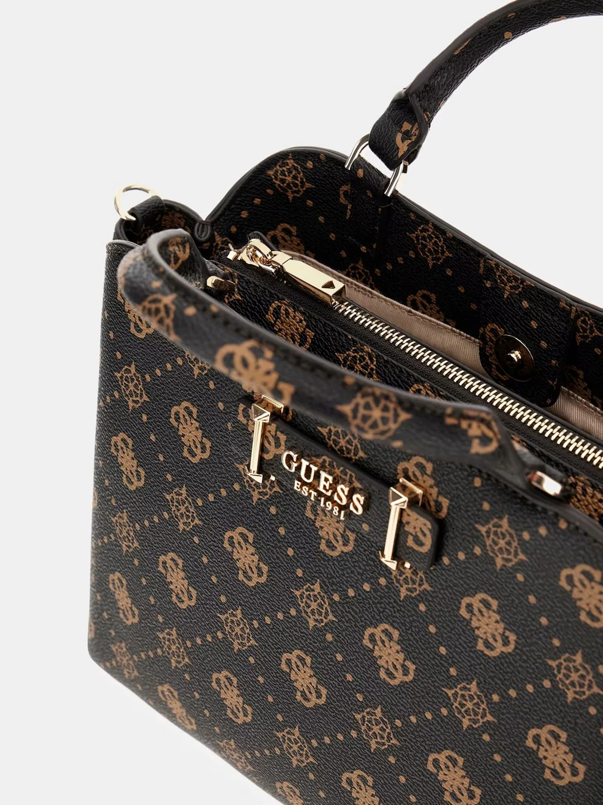 GUESS Borsa Donna SILIA GIRLFRIEND SATCHEL HWGP98 90060 ESL ESPRESSO LOGO - Image 4