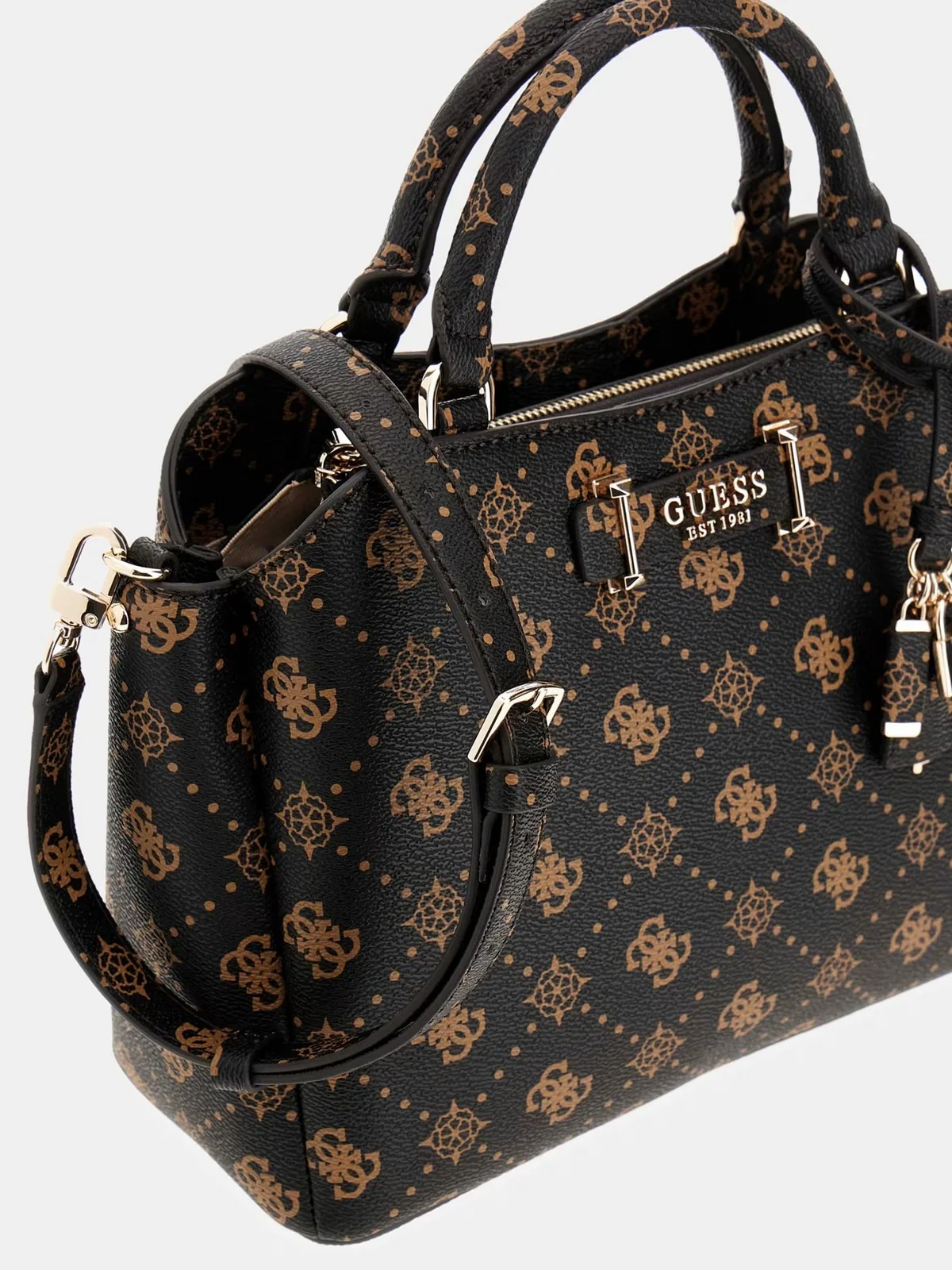 GUESS Borsa Donna SILIA GIRLFRIEND SATCHEL HWGP98 90060 ESL ESPRESSO LOGO - Image 5