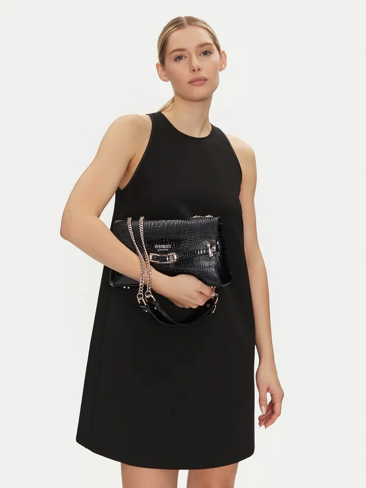 GUESS Borsa Donna SILVYE CONVERTIBLE XBODY FLAP HWCG95 27210 BLA Nero - Image 6