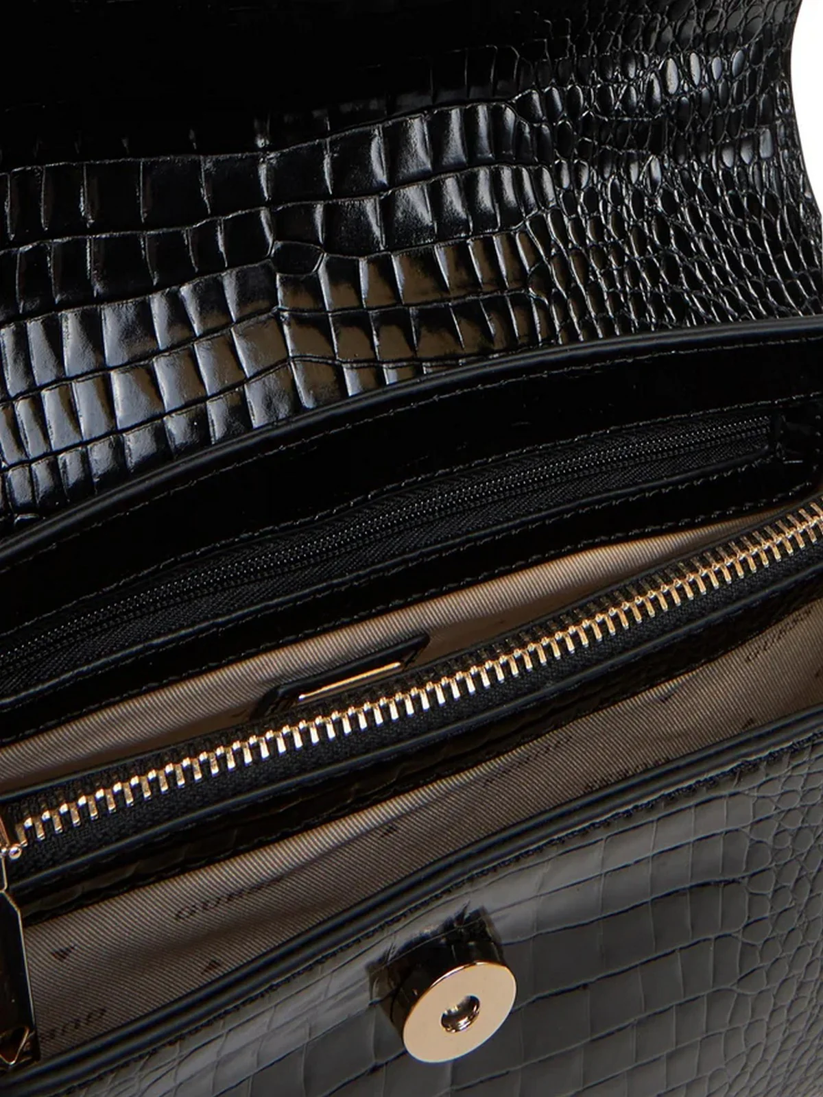 GUESS Borsa Donna SILVYE TOP HANDLE FLAP HWCG95 27200 BLA Nero - Image 4