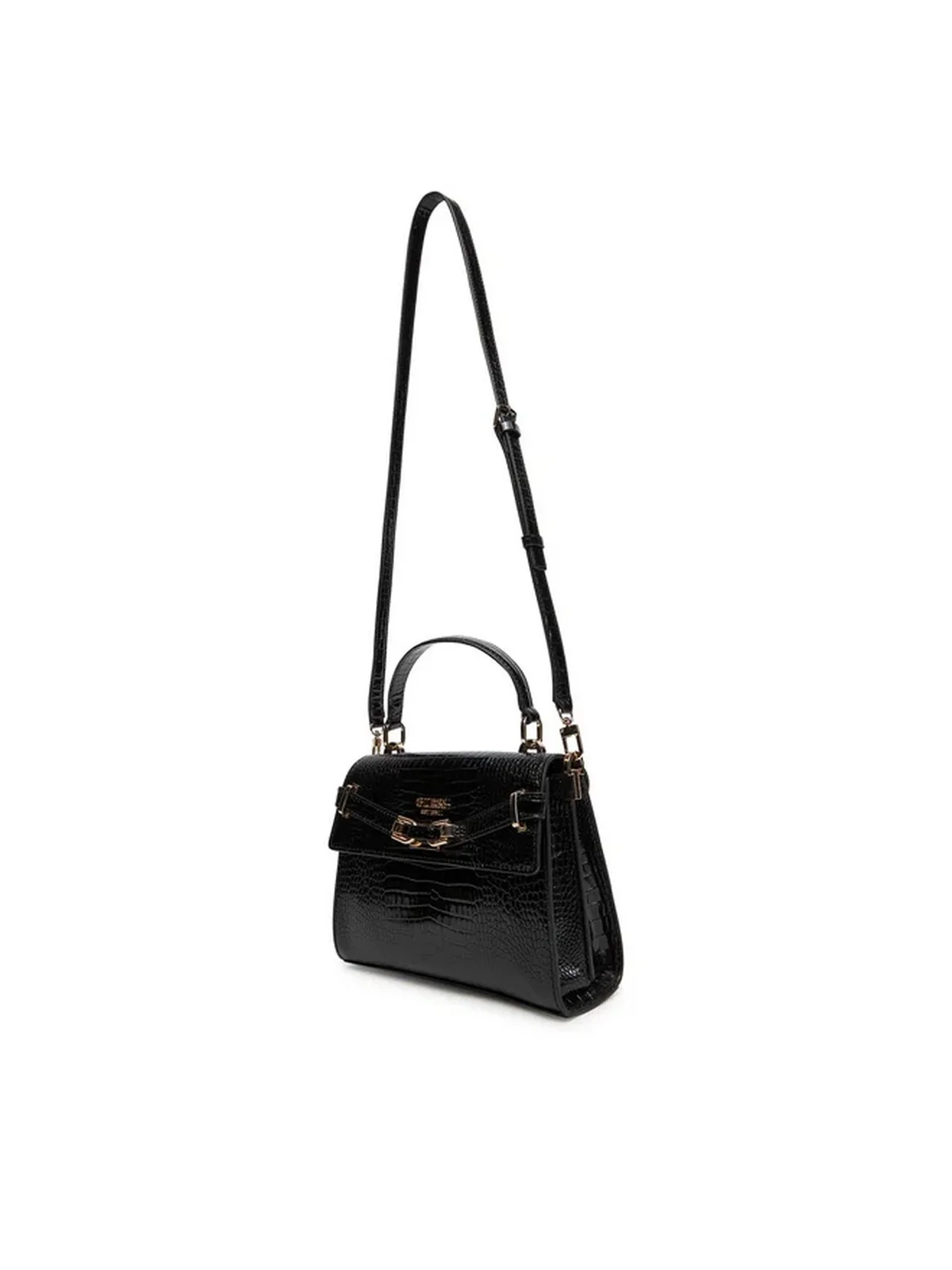 GUESS Borsa Donna SILVYE TOP HANDLE FLAP HWCG95 27200 BLA Nero - Image 5