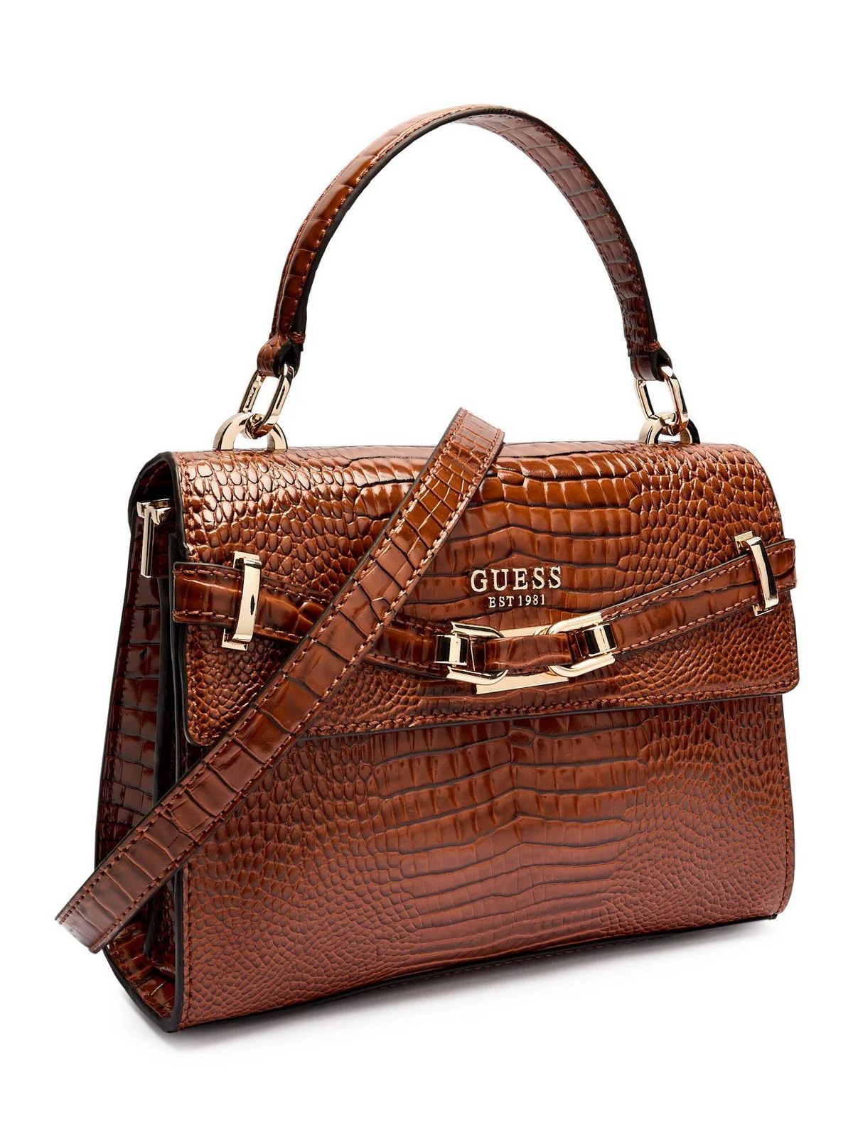 GUESS Borsa Donna SILVYE TOP HANDLE FLAP HWCG95 27200 COG Marrone - Image 2