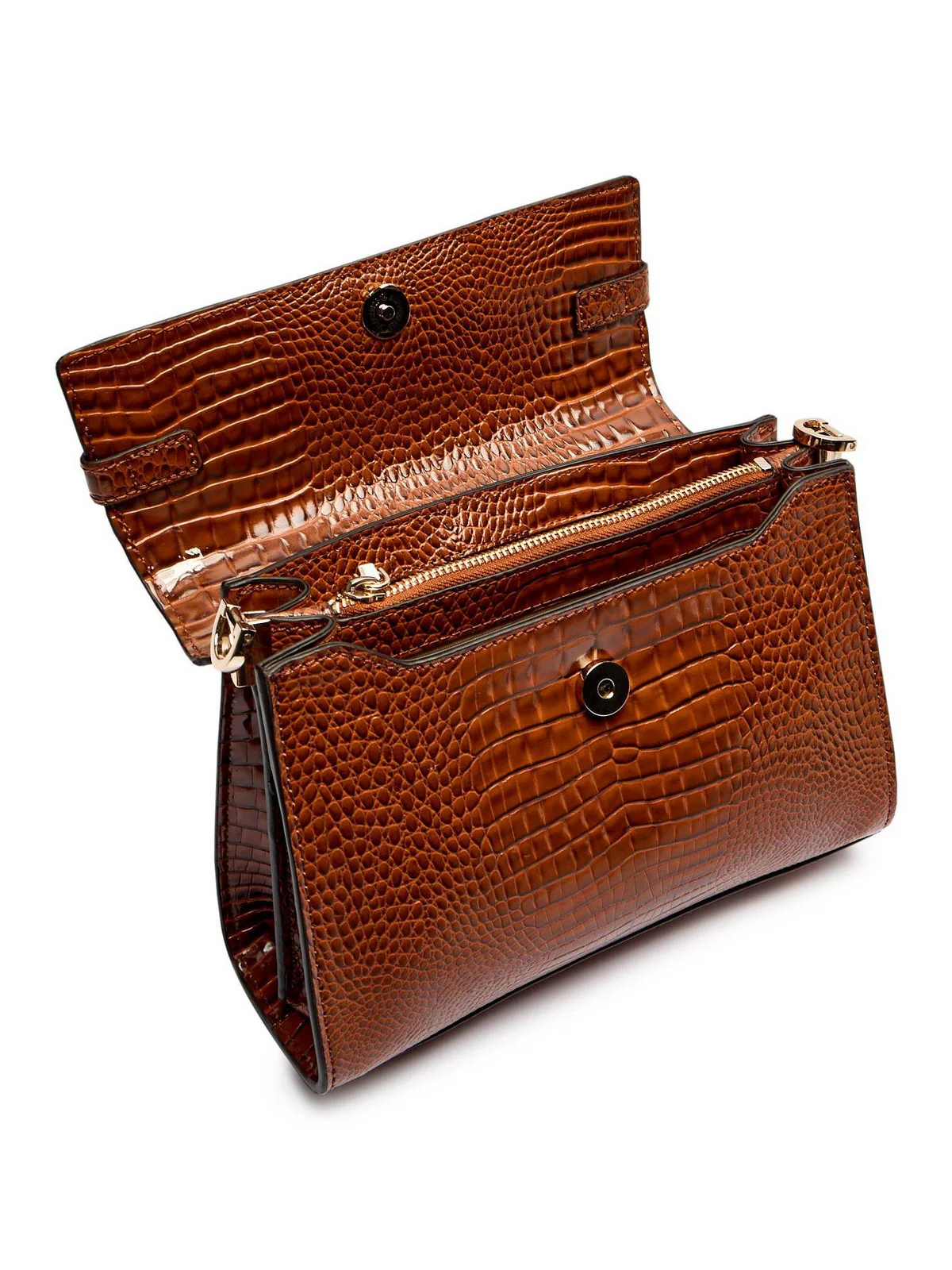 GUESS Borsa Donna SILVYE TOP HANDLE FLAP HWCG95 27200 COG Marrone - Image 4