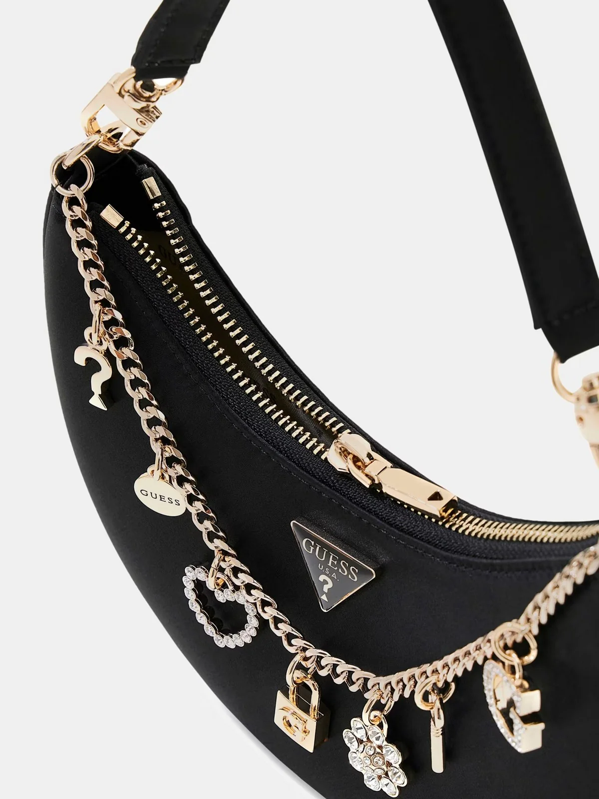 GUESS Borsa Donna TASMIN MINI SHOULDER BAG HWES99 31720 BLA BLACK - Image 5