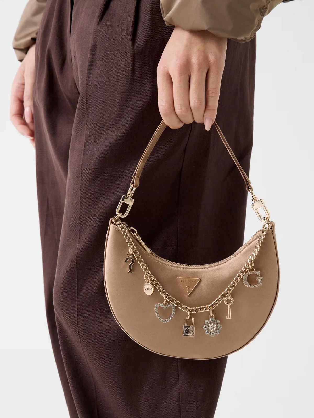 GUESS Borsa Donna TASMIN MINI SHOULDER BAG HWES99 31720 CHA CHAMPAGNE - Image 2