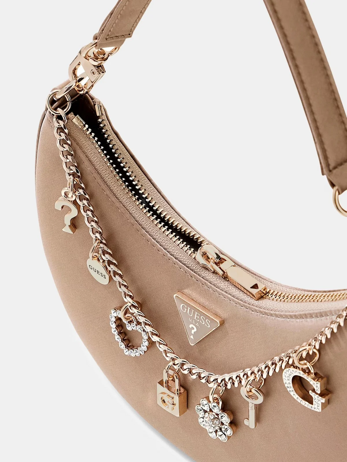 GUESS Borsa Donna TASMIN MINI SHOULDER BAG HWES99 31720 CHA CHAMPAGNE - Image 4