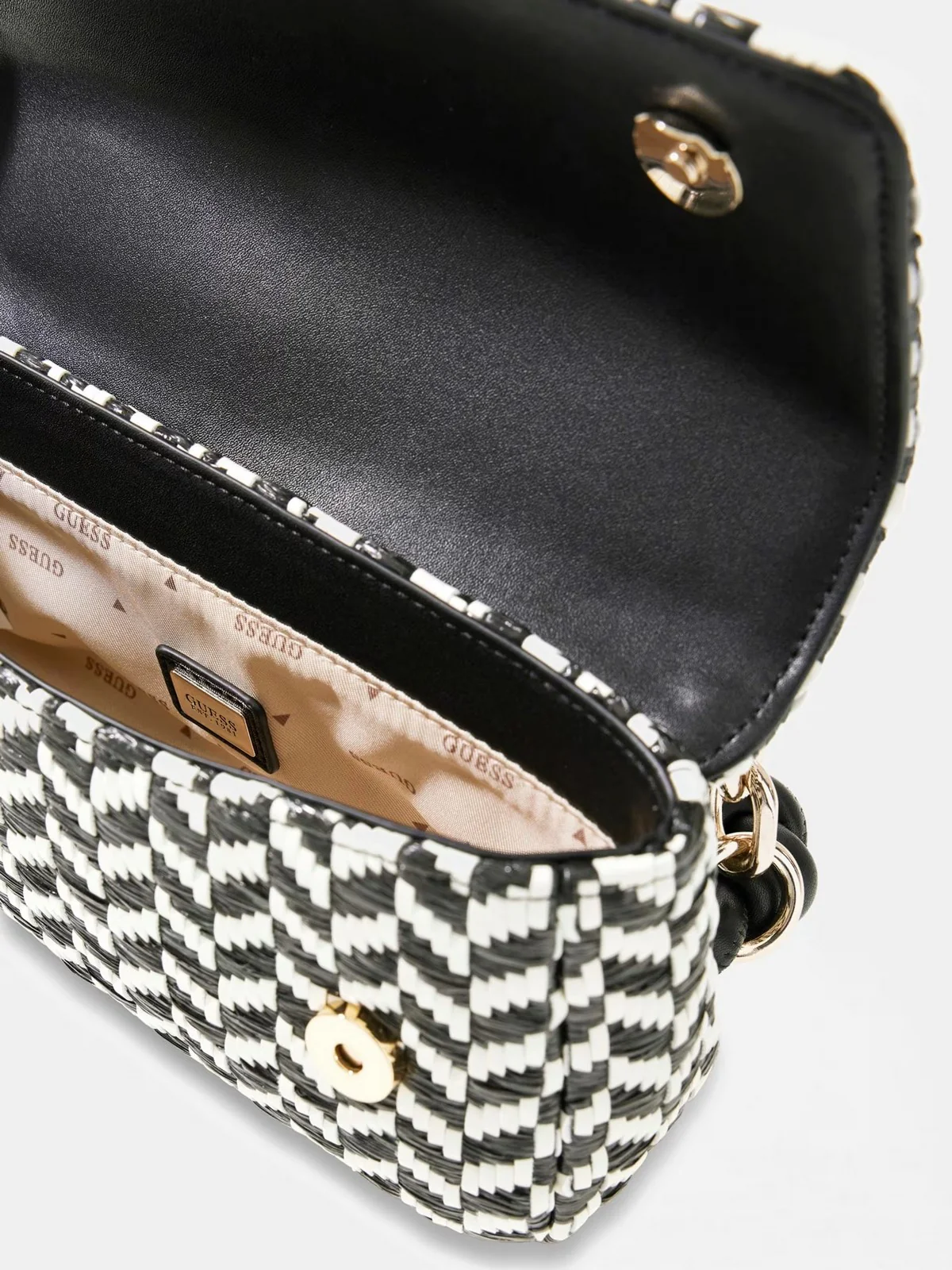 GUESS Borsa Donna TESSI FLAP SHOULDER BAG HWWG76 91190 BML BLACK MULTI - Image 3