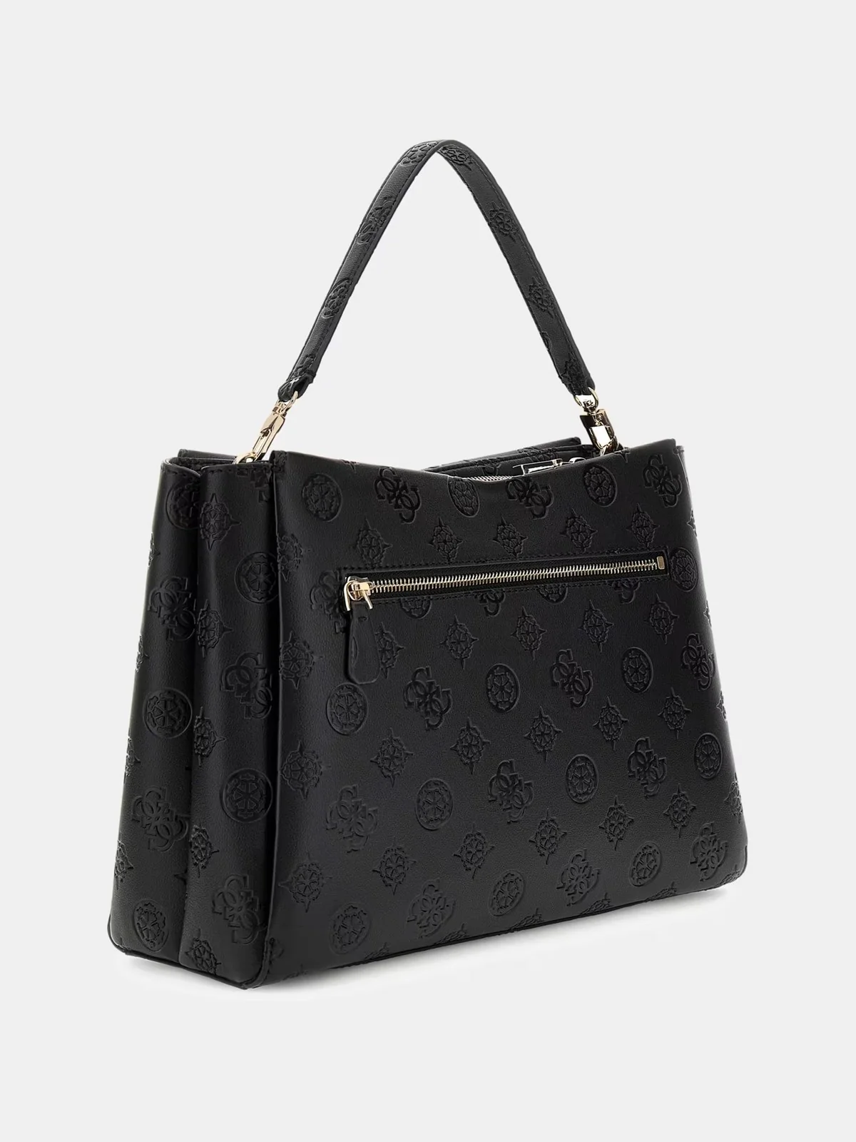 GUESS Borsa Donna TISHA LARGE GIRLFRIEND SATCHEL HWPD77 64070 BLO BLACK LOGO - Image 3