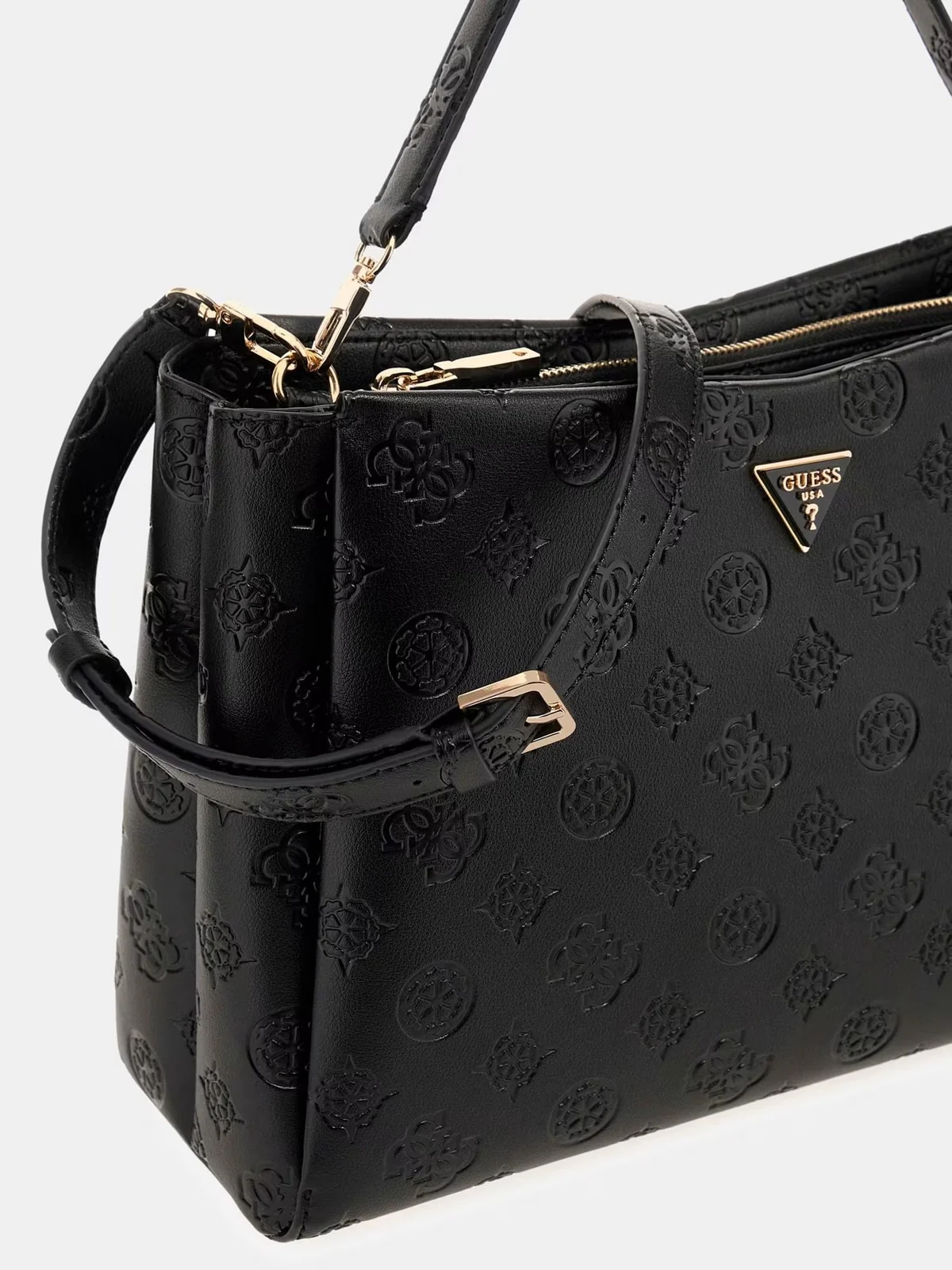 GUESS Borsa Donna TISHA LARGE GIRLFRIEND SATCHEL HWPD77 64070 BLO BLACK LOGO - Image 5