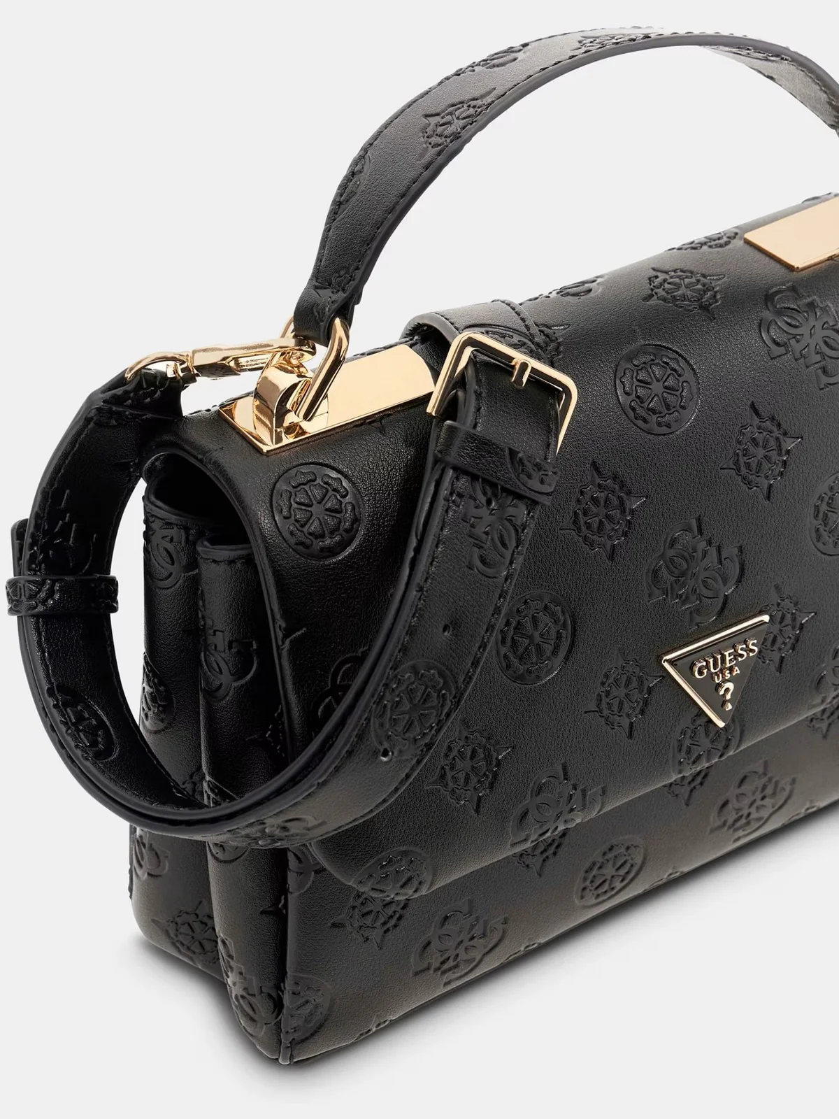 GUESS Borsa Donna TISHA TOP HANDLE FLAP HWPD77 64200 BLO BLACK LOGO - Image 4