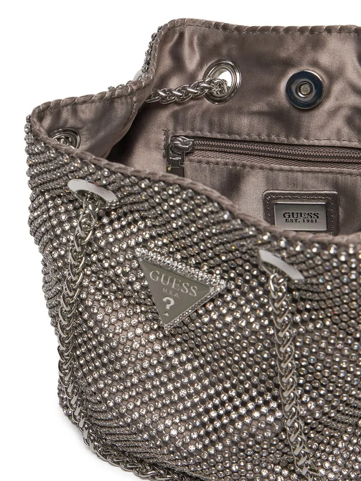 GUESS Borsa Donna Twiller Mini Satchel HWRY93 50750 SIL Argento - Image 4