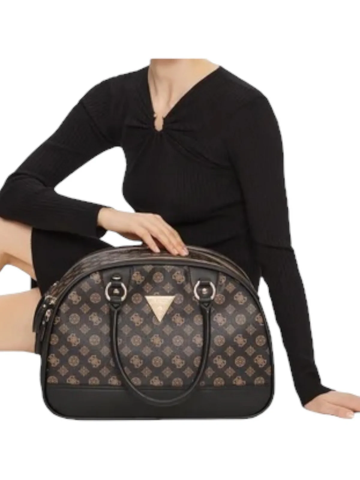 GUESS Borsone Donna Travel TWP745 27000 BRO Marrone - Image 2