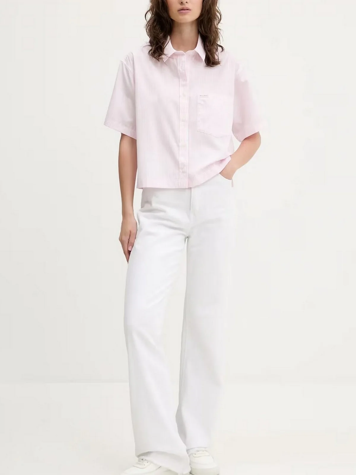 GUESS Camicia Donna GJ SS CAMP COLLAR BOXY SHIRT W5GH98 WH7Q1 A61G BLUSH COTTON MULTI - Image 3