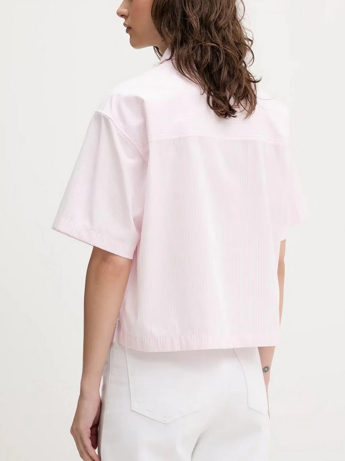 GUESS Camicia Donna GJ SS CAMP COLLAR BOXY SHIRT W5GH98 WH7Q1 A61G BLUSH COTTON MULTI - Image 4