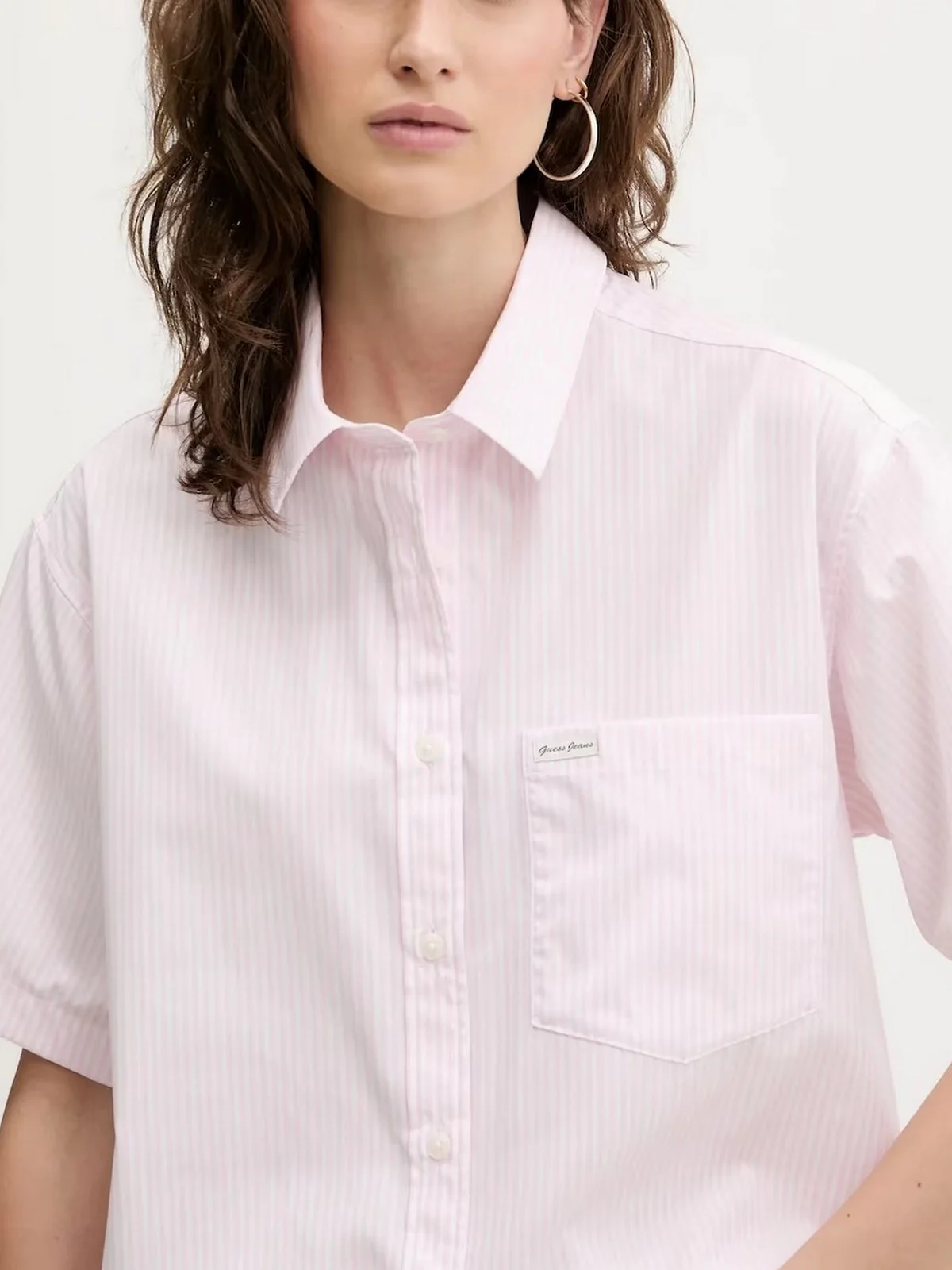 GUESS Camicia Donna GJ SS CAMP COLLAR BOXY SHIRT W5GH98 WH7Q1 A61G BLUSH COTTON MULTI - Image 5