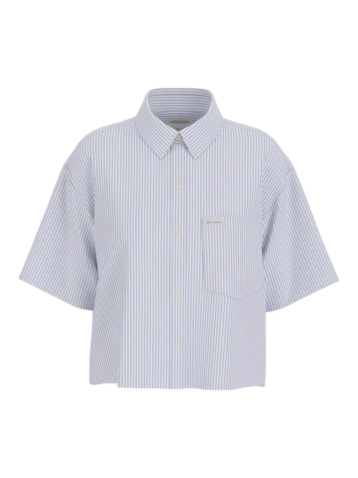 GUESS Camicia Donna GJ SS CAMP COLLAR BOXY SHIRT W5GH98 WH7Q1 FB9A Blu