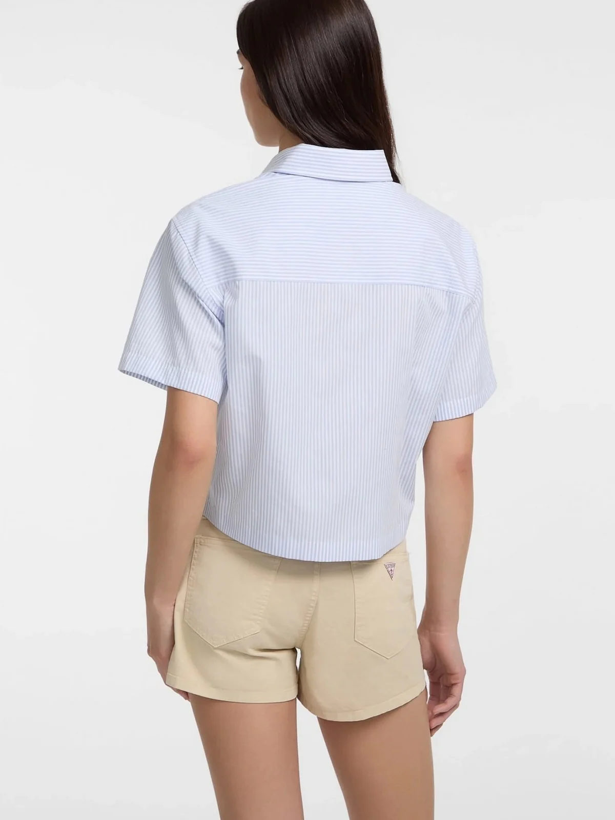GUESS Camicia Donna GJ SS CAMP COLLAR BOXY SHIRT W5GH98 WH7Q1 FB9A Blu - Image 3