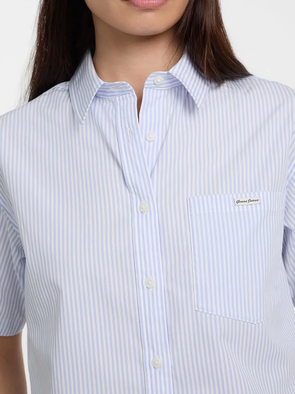 GUESS Camicia Donna GJ SS CAMP COLLAR BOXY SHIRT W5GH98 WH7Q1 FB9A Blu - Image 4