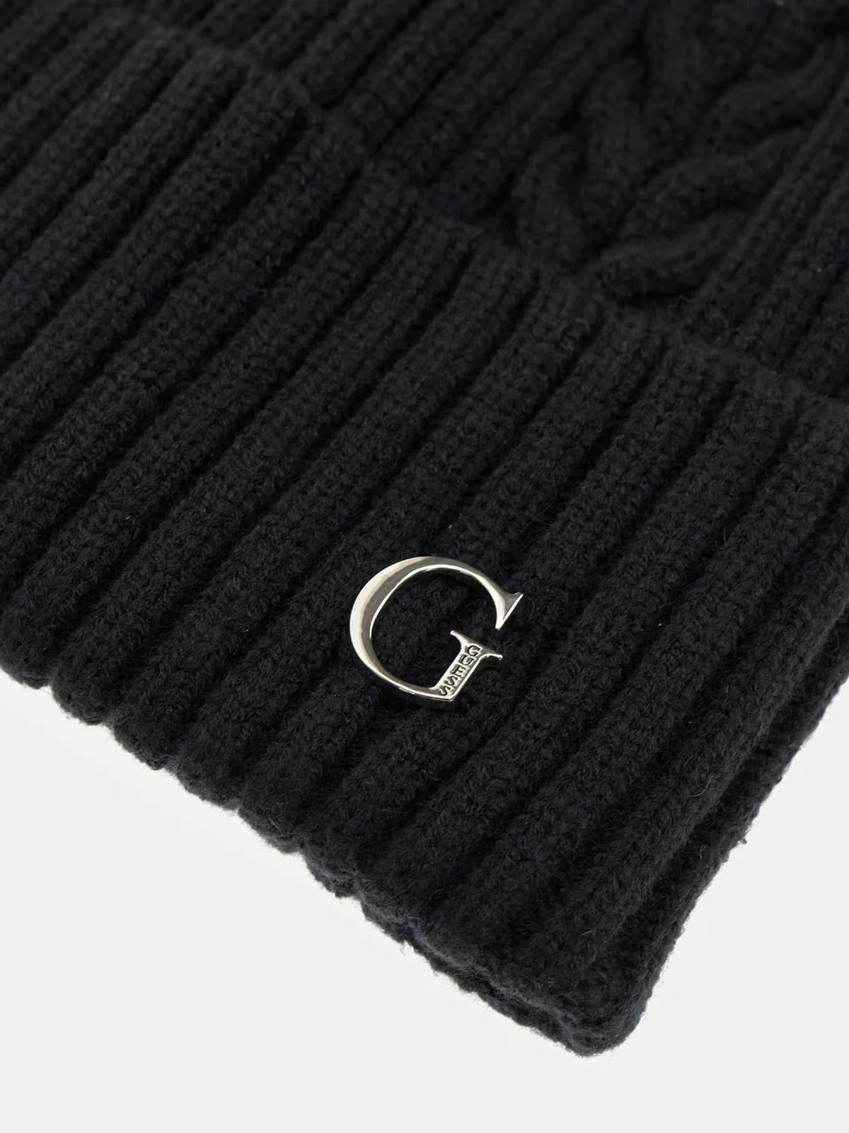 GUESS Cappello Donna KNITTED BEANIE AW5381 POL01 BLA BLACK - Image 3