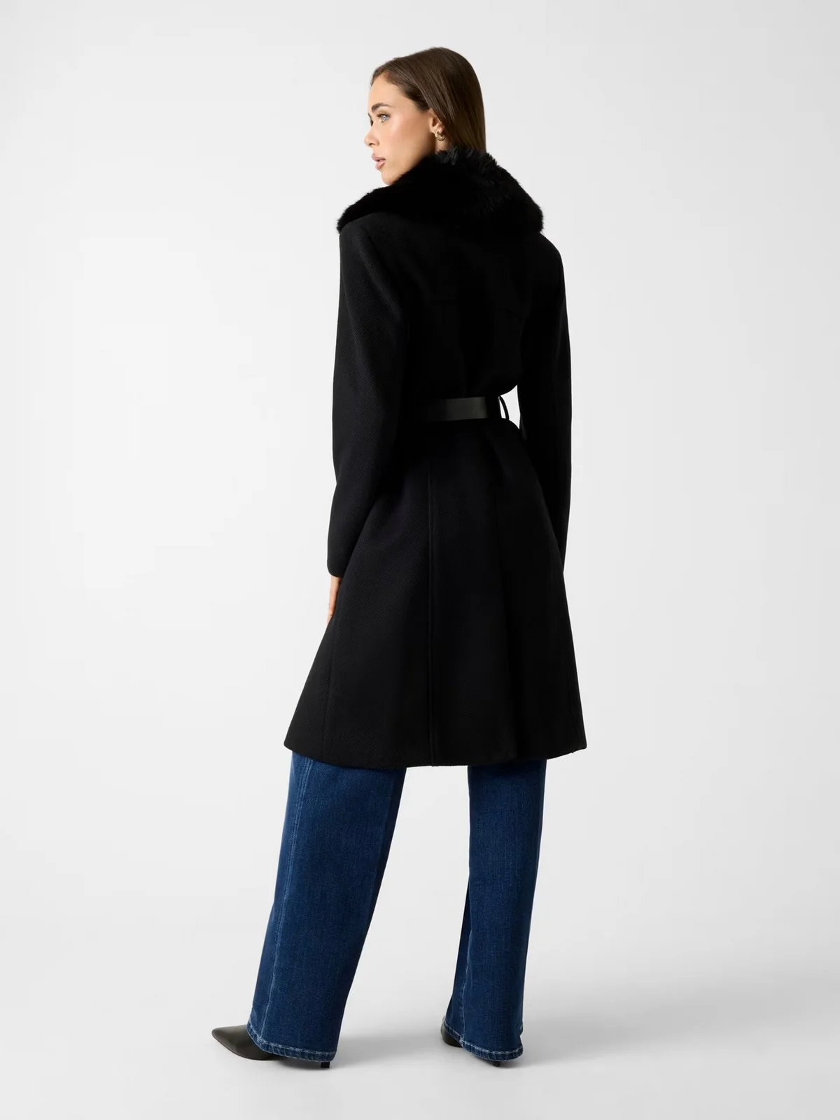 GUESS Cappotto Donna NEW PATRICE BELTED COAT W5BL25 W2672 JBLK Jet Black A996 - Image 4