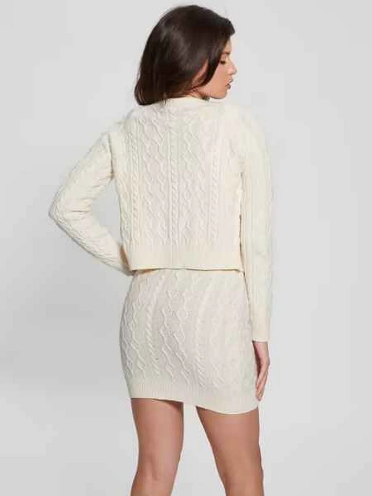 GUESS Cardigan Donna ISABELLE LS VN CARDI SWTR W4YR22 Z37L1 G012 Bianco - Image 3