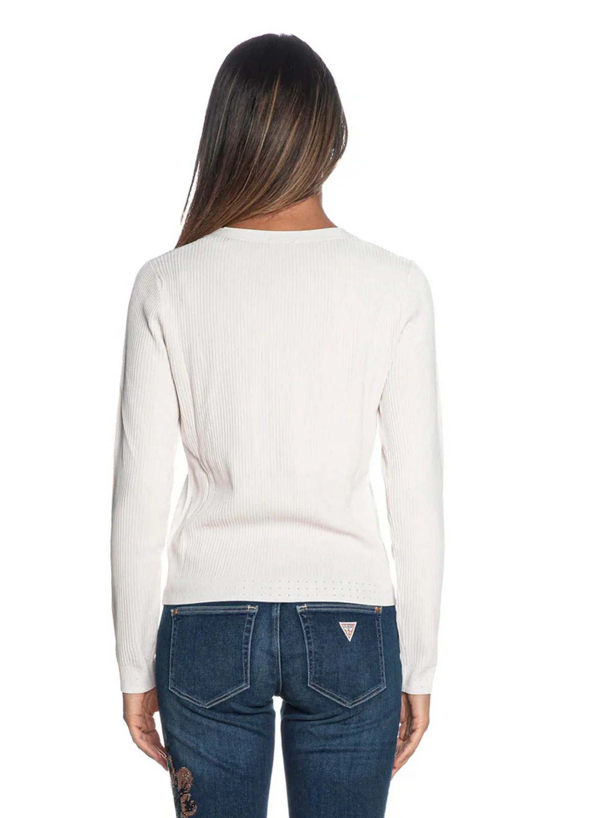 GUESS Cardigan Donna KAILEY LS CARDI SWTR W4GR41 Z2U00 G9L9 Beige - Image 3