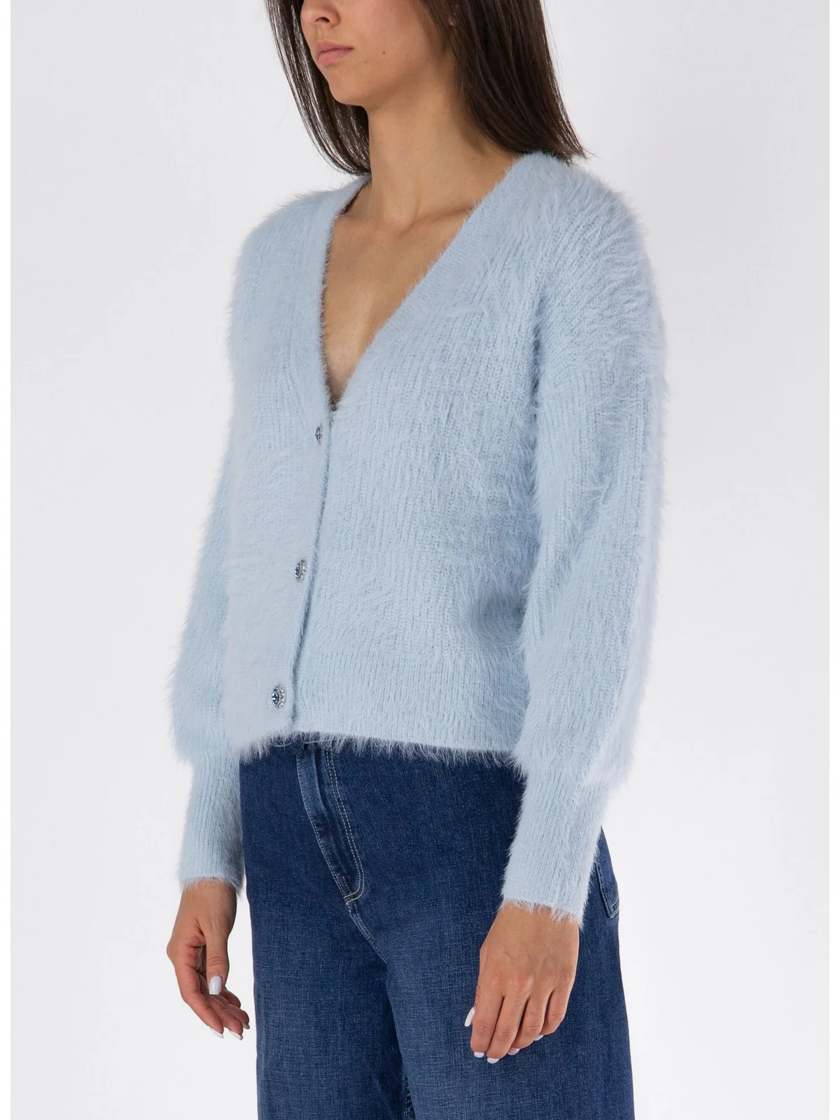 GUESS Cardigan Donna KEYLA LS VN CARDI SWTR W4BR27 Z3BH0 A719 Blu - Image 5