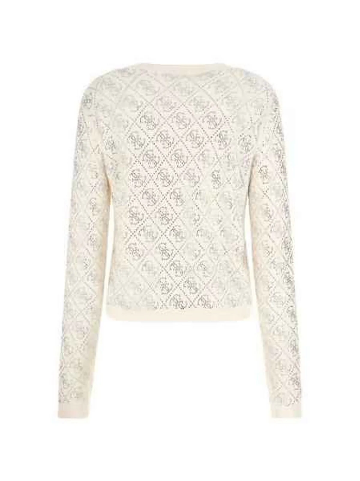 GUESS Cardigan Donna PAIGE 4G STONES LS CARDI SWTR W4YR25 Z3FN0 G012 Bianco - Image 2
