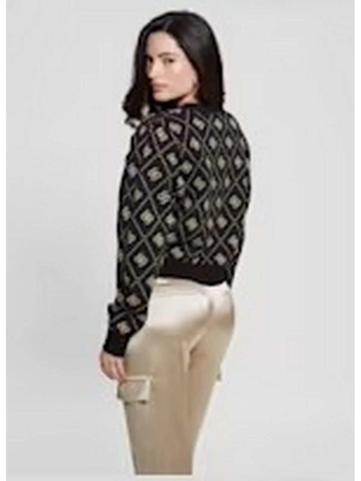 GUESS Cardigan Donna SARAH 4G LS CN CARDI SWTR W4BR0D Z3JD2 FJ5Y Nero - Image 4